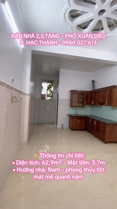 Nhà 62.9m² Xuân Diệu, TP. Thanh Hóa - Sổ đỏ chính chủ, ô tô vào nhà