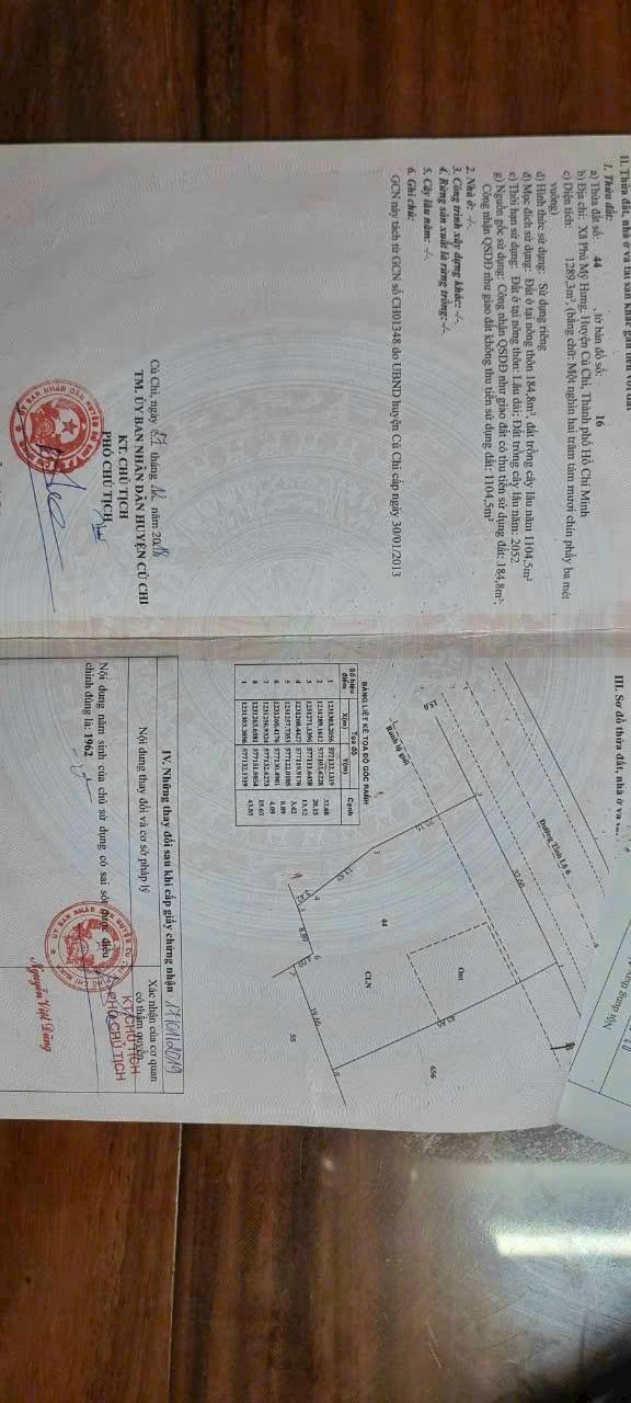 Đất Tỉnh lộ 6 Phú Mỹ Hưng 1.289m² 6.5 tỷ - Sổ đỏ chính chủ