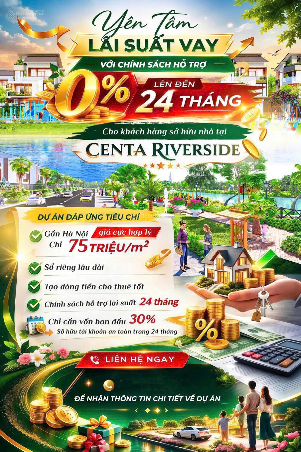 Biệt thự Centa Riverside Bắc Ninh từ 17 tỷ - Sổ hồng sẵn, view sông!