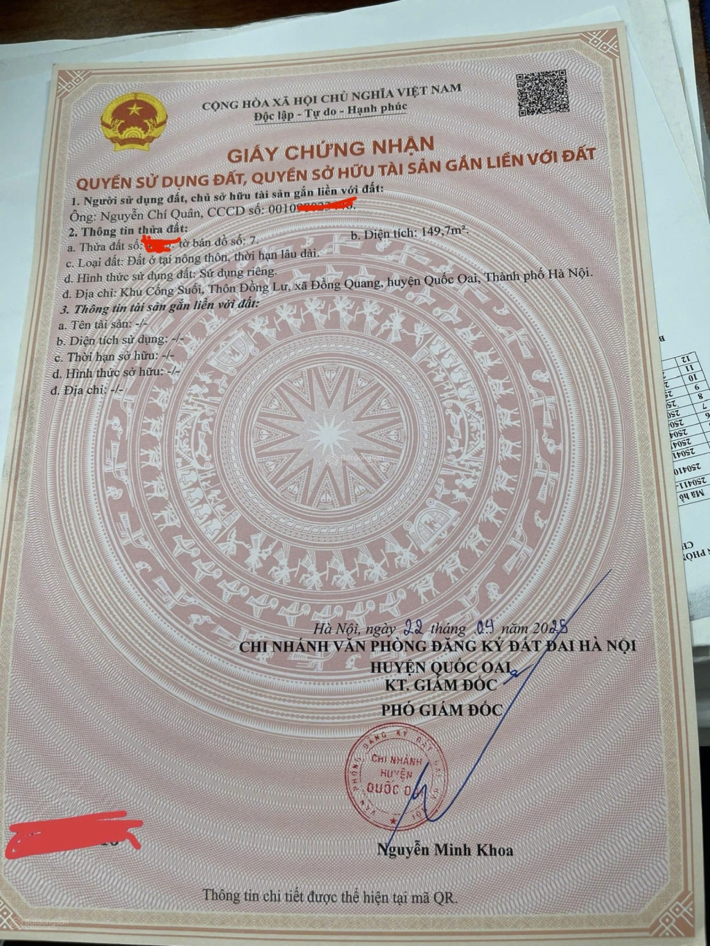 Đất nền Đồng Lư Quốc Oai 150m² - Tiềm năng tăng giá vượt trội!