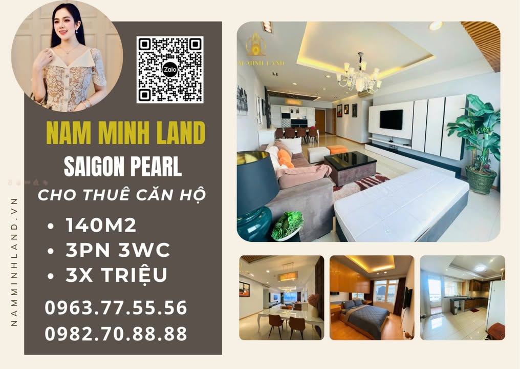 Căn hộ Saigon Pearl Bình Thạnh 141m² 34tr View đẹp