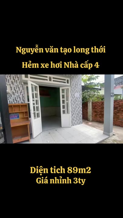 Nhà Cấp 4 Hẻm Xe Hơi Nhà Bè 89m² - Giá Tốt Chính Chủ