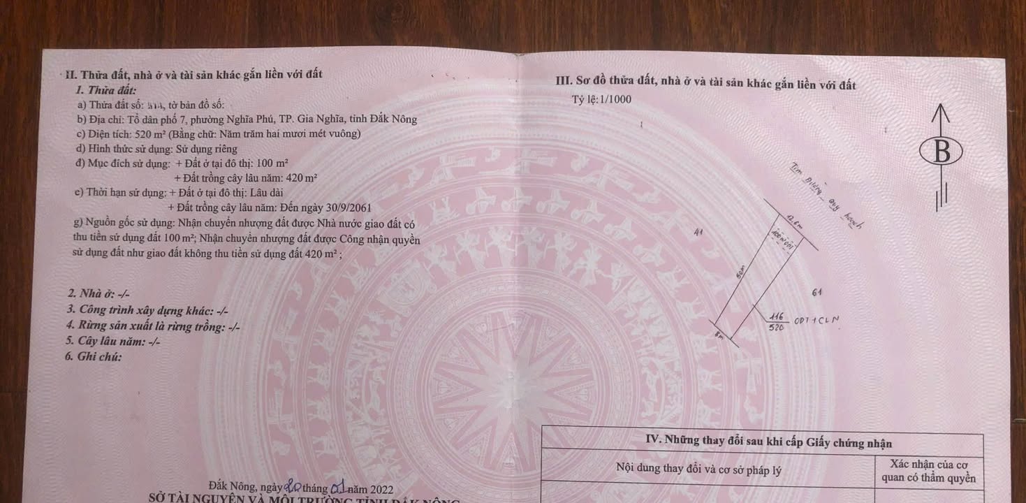 Bán Đất Vàng 630m² Mặt Tiền Lữ Gia, Gia Nghĩa - View Hồ Tự Nhiên, Sổ Đỏ Riêng