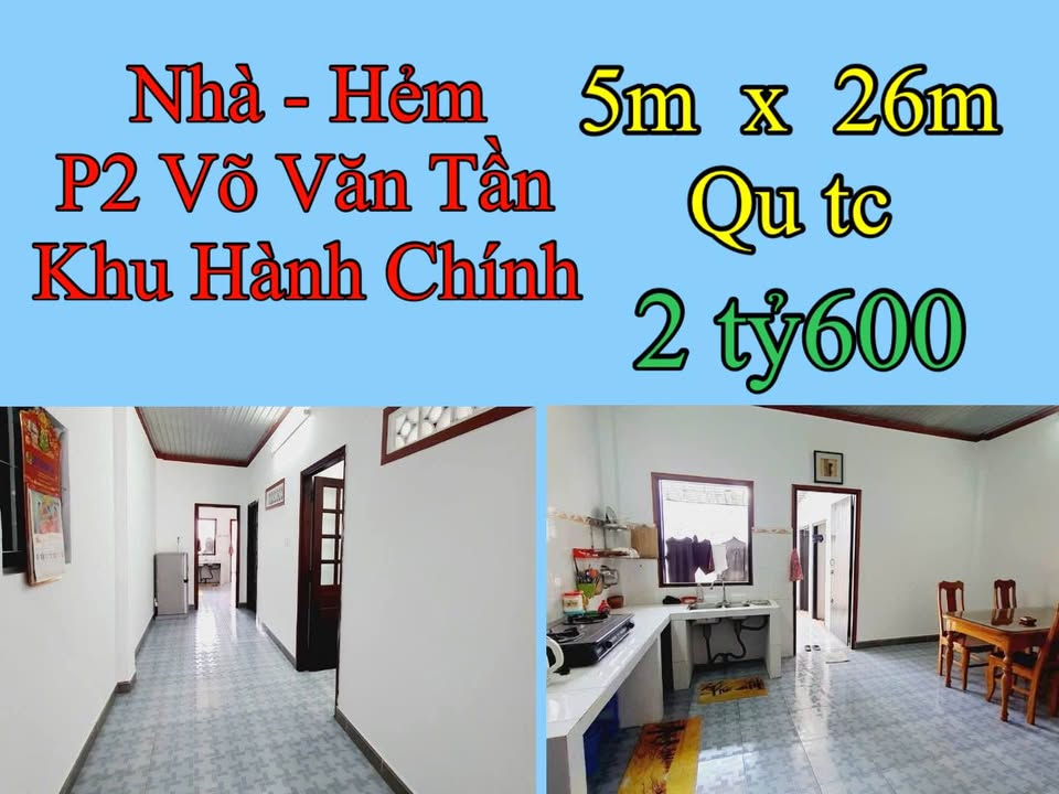 Nhà 130m² hẻm Võ Văn Tần, Bảo Lộc - Giá 2.6 tỷ, Sẵn Sàng Đón Gia Đình