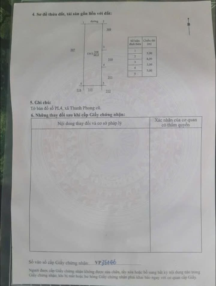 Bán Đất Đường Thanh Phong, Hà Nam - 90m² Sổ Đỏ Sẵn Sàng, Giá 2 Tỷ