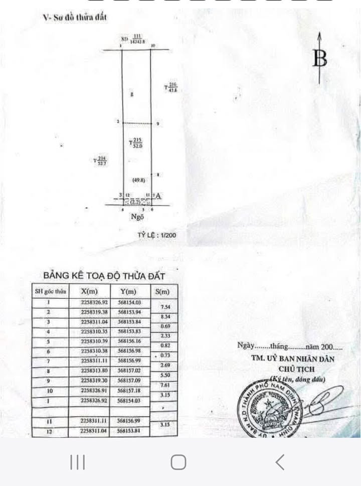 Đất Nền 52m² Ngõ Trần Huy Liệu, Nam Định - Sổ Đỏ Sẵn Sàng