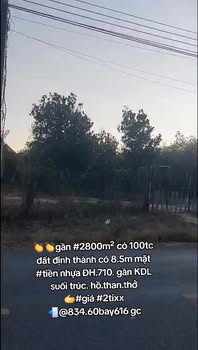 Bán Gấp Đất Vườn 2800m² Mặt Tiền Đường H.710, Dầu Tiếng, Bình Dương - Giá 2 Tỷ