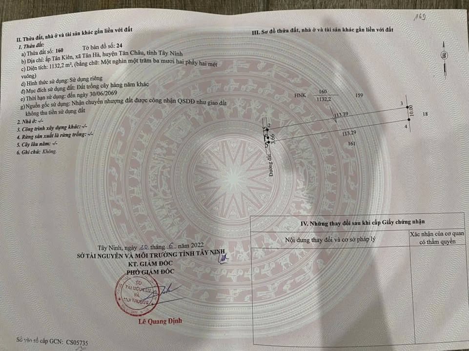 Đất nền Hàm Tân 1130m² - Sổ hồng sẵn, giá đầu tư 155 triệu