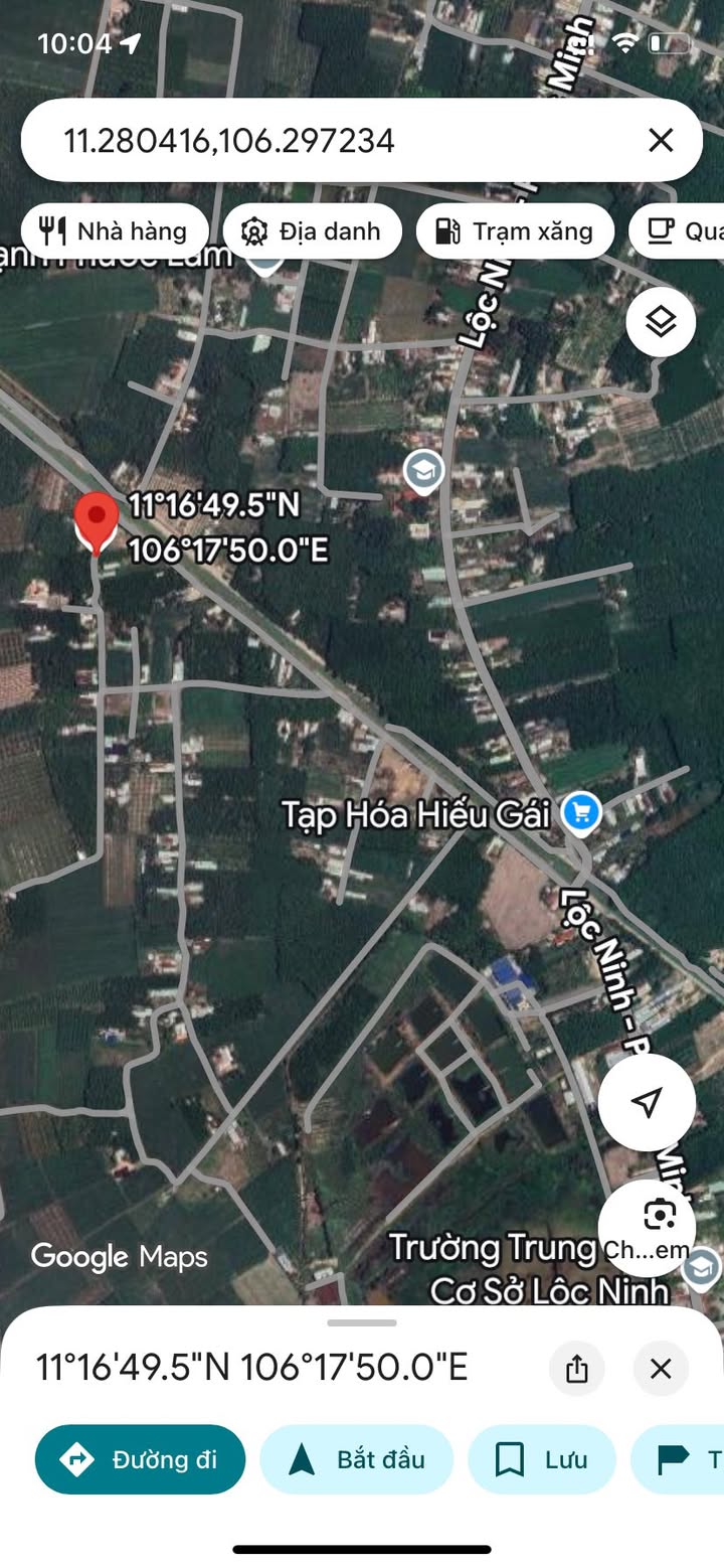 Đất Lộc Ninh - Dương Minh Châu 210m² Full Thổ Cư, Giá 350 Triệu - Sổ Hồng Sẵn