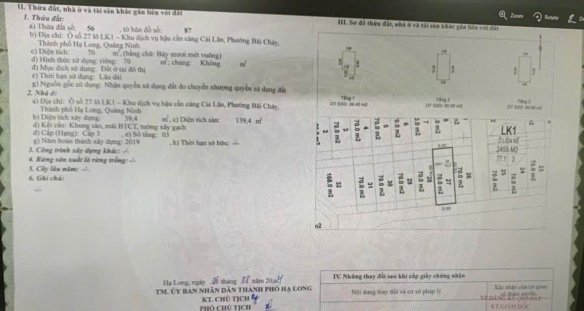 Liền kề Dragon Cái Lân 70m² Hướng Nam - Kinh doanh/Ở tốt, gần Aeon Mall