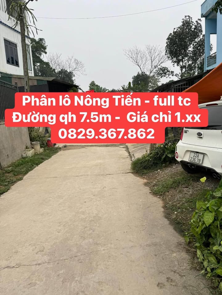 Đất nền Nông Tiến Tuyên Quang 96m² giá 1 tỷ - Sổ đỏ chính chủ