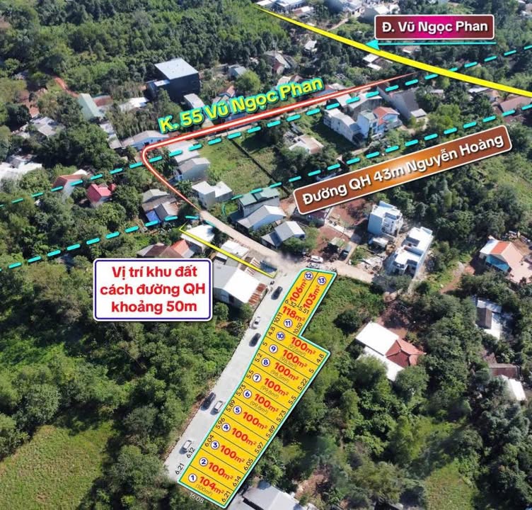 Đất Vàng Kiệt 55 Vũ Ngọc Phan, Huế - 1.6 Tỷ, 100m², Sẵn Sàng Đầu Tư