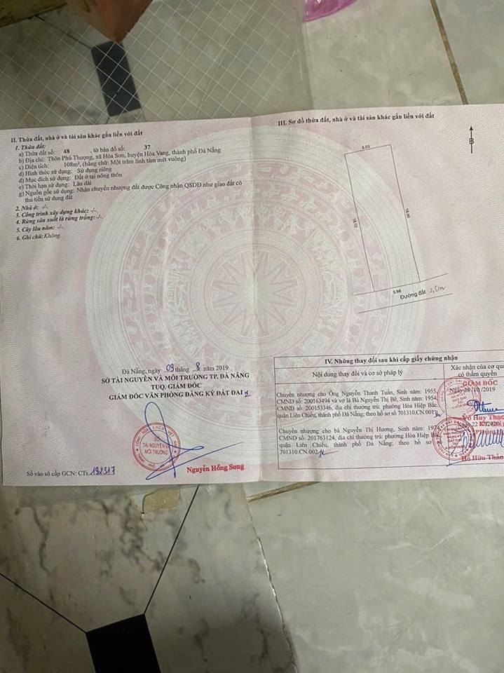 Bán Đất Nền Hòa Khánh, Đà Nẵng - 108m² Sổ Hồng Sẵn, Giá 860 Triệu
