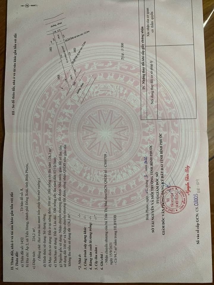 Đất 2 Mặt Tiền Đồng Xoài 224m² Thổ Cư - Giá Tốt Bán Gấp