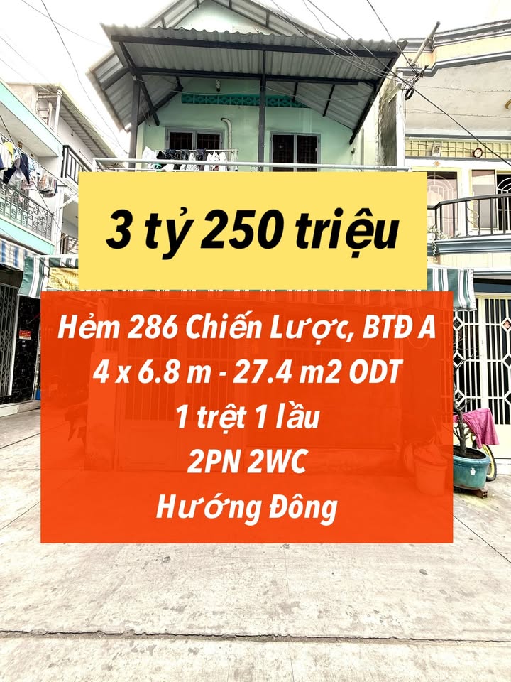Nhà 1 Trệt 1 Lầu 2PN Bình Tân Giá 3.25 Tỷ - Sổ Hồng Riêng