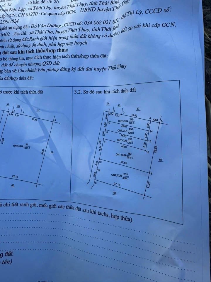 Đất nền Thái Thọ 120m² - Sổ đỏ sẵn sàng, ô tô vào tận đất!