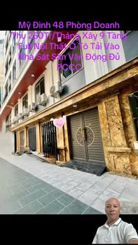 Nhà Phố Mỹ Đình 150m² - 9 Tầng - 48 Phòng - Dòng Tiền 250Tr/Tháng - 56 Tỷ