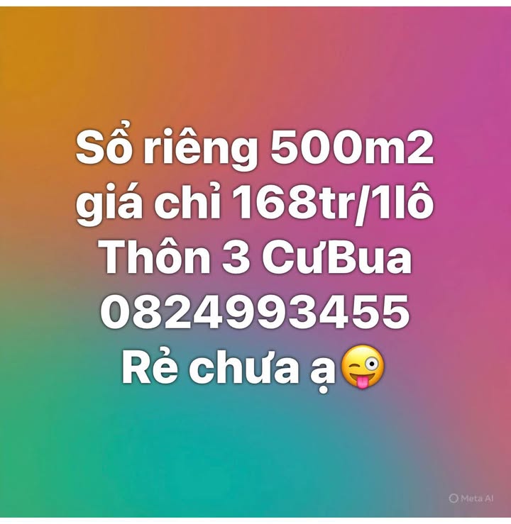 Đất nền 500m² Buôn Ma Thuột - Sổ đỏ sẵn sàng, giá chỉ 168 triệu