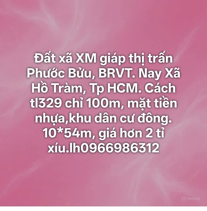 Đất Vàng Xuyên Mộc - Mặt Tiền Nhựa 540m² Giá Hơn 2 Tỷ