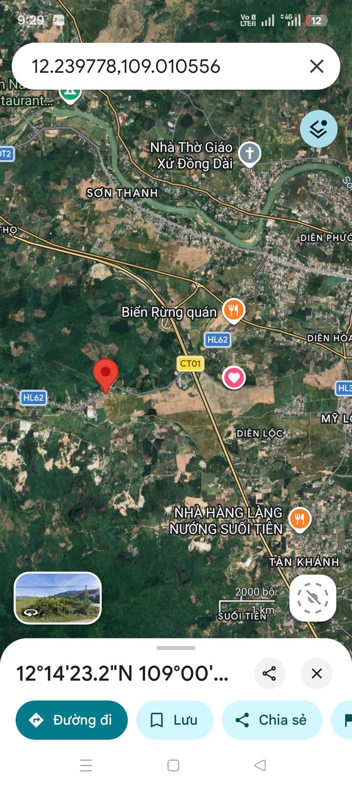 Đất nền Diên Thọ, Diên Khánh hơn 500m² giá 1.2 tỷ - Sổ đỏ chính chủ!