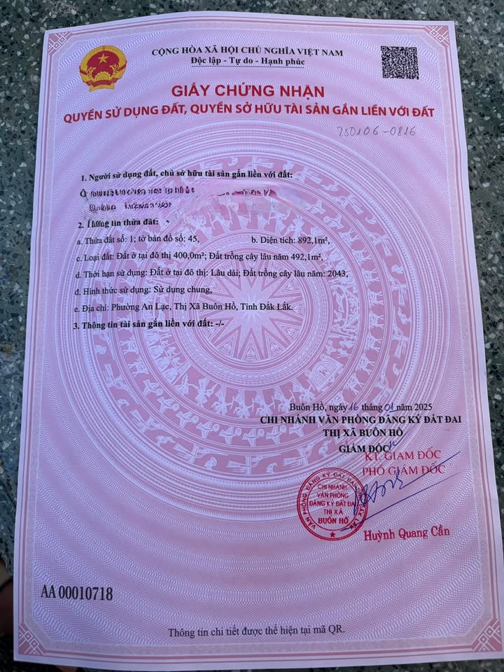 Đất Vàng Buôn Hồ - 624m² Trung Tâm Phường, Sổ Đỏ Rõ Ràng, Giá 12.48 Tỷ