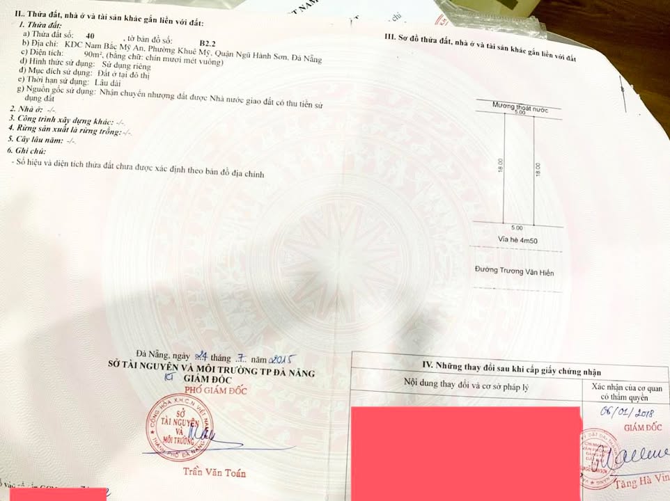 Bán Đất Biển Sơn Thủy 90m² - Mặt Tiền 5m Đường Trương Văn Hiến, Ngũ Hành Sơn, Đà Nẵng