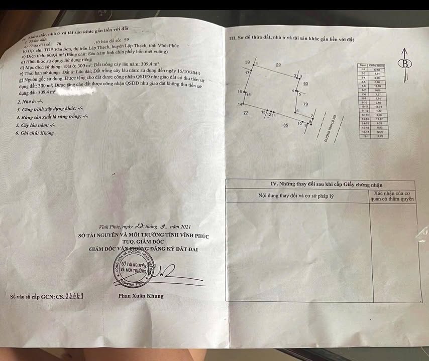 Đất nền Tử Du, Lập Thạch 609m² - Sổ đỏ chính chủ, tiềm năng tăng giá!