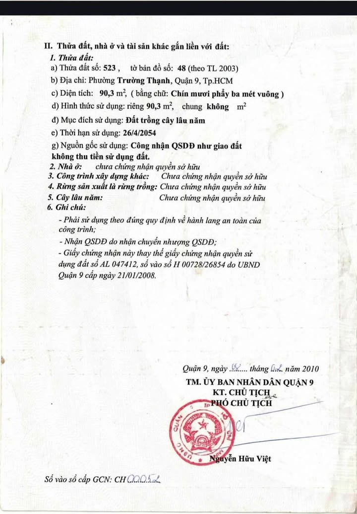 Đất nền Thủ Đức 90m² - Sổ đỏ chính chủ, công chứng ngay!