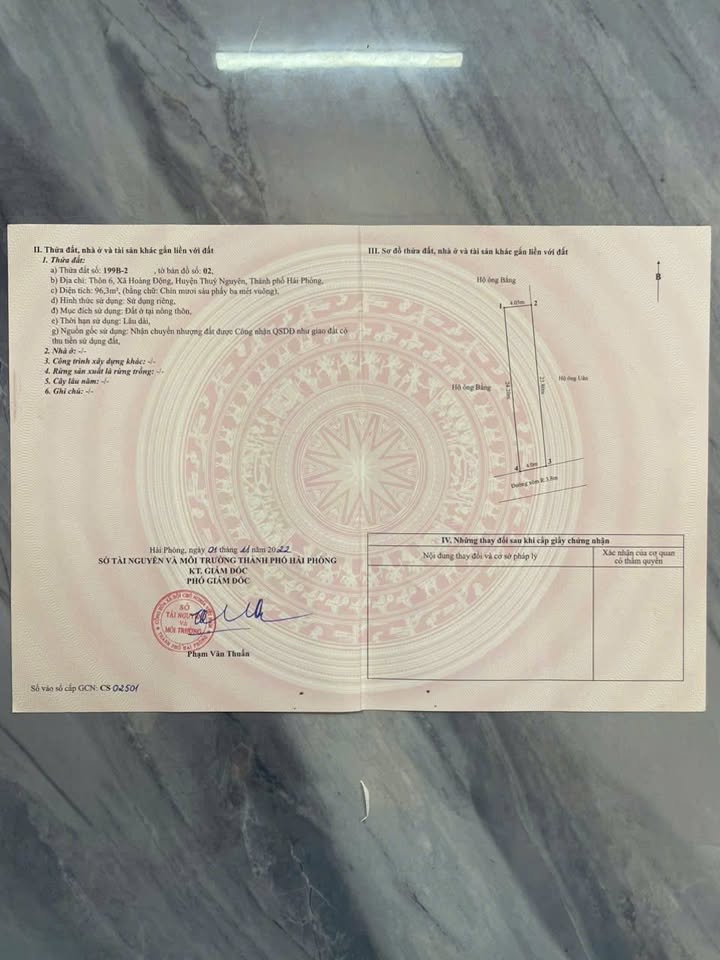 Đất Nền Thủy Nguyên 96m² - Sổ Đỏ Chính Chủ, Giá Tốt Đầu Tư