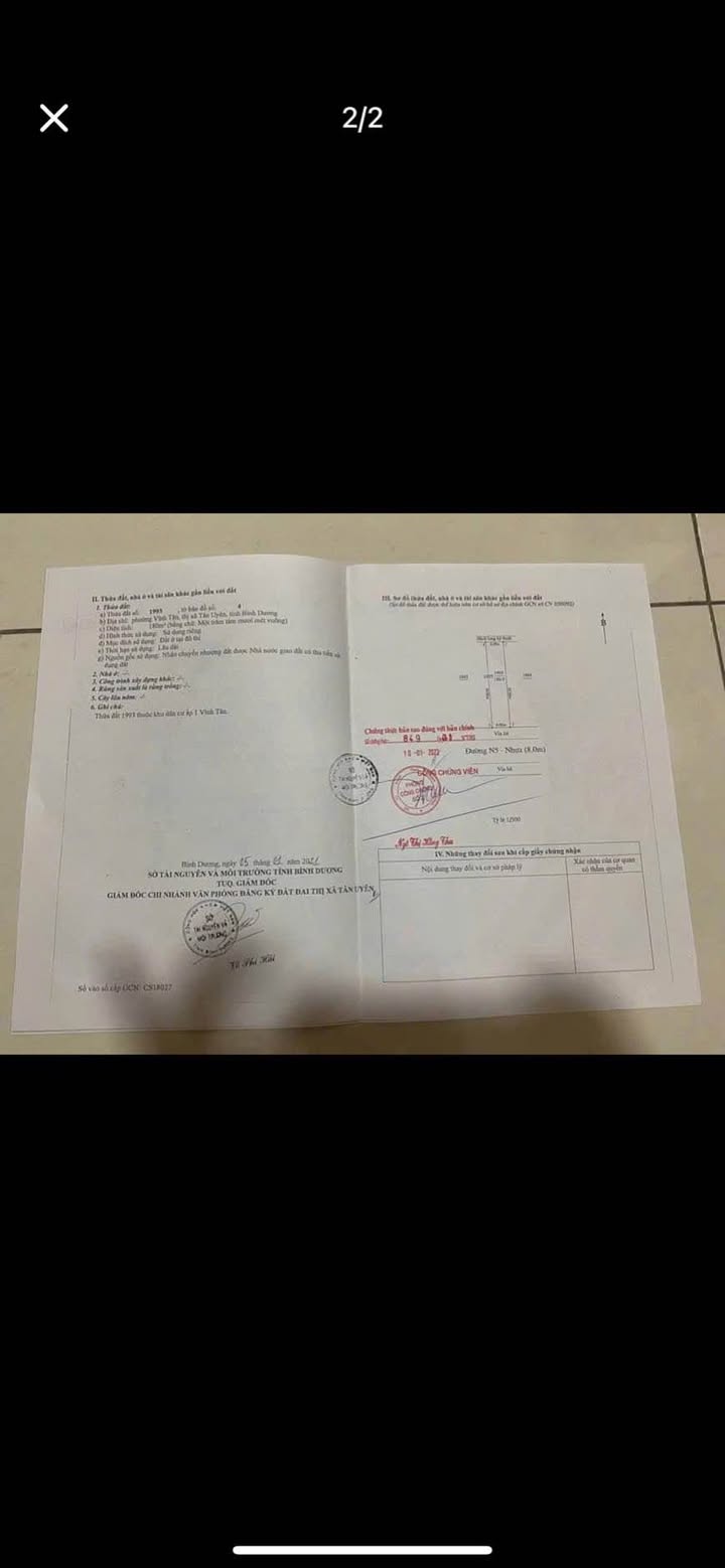 Đất nền VSIP 2 Tân Uyên 180m² - Tiềm năng tăng giá cực lớn!