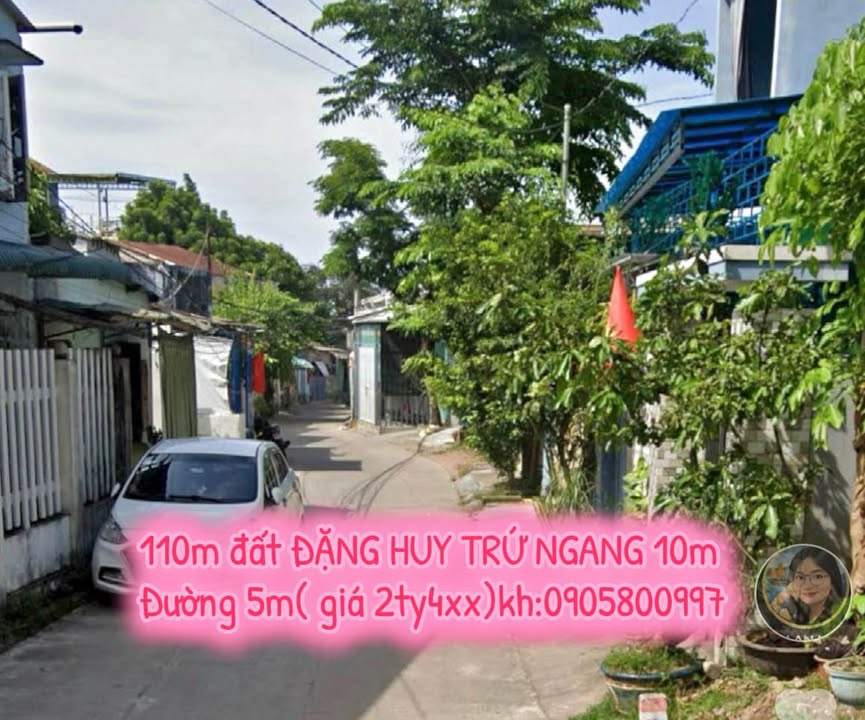 Bán đất Đặng Huy Trứ TP. Huế 110m² giá 2.4 tỷ - Sổ đỏ chính chủ