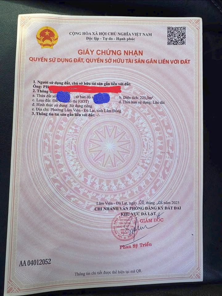 Đất Hòn Bồ Đà Lạt 225m² 4.3 tỷ - Sổ hồng riêng pháp lý sạch