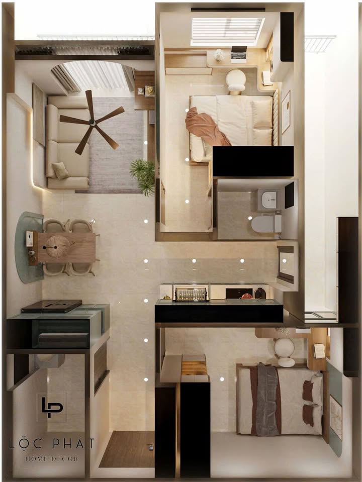 Cho thuê căn hộ Ecolife Quy Nhơn 64m² - 2PN Full Nội Thất, Giá 6 Triệu