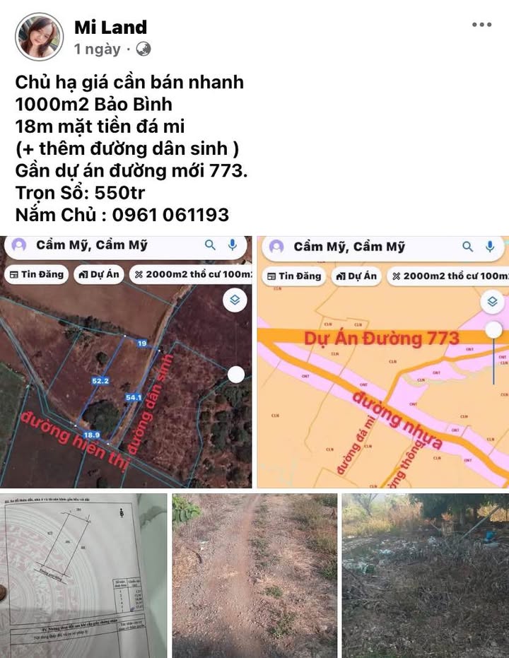 Đất nền Bảo Bình 1000m² - Tiềm năng tăng giá, Sổ hồng sẵn sàng!