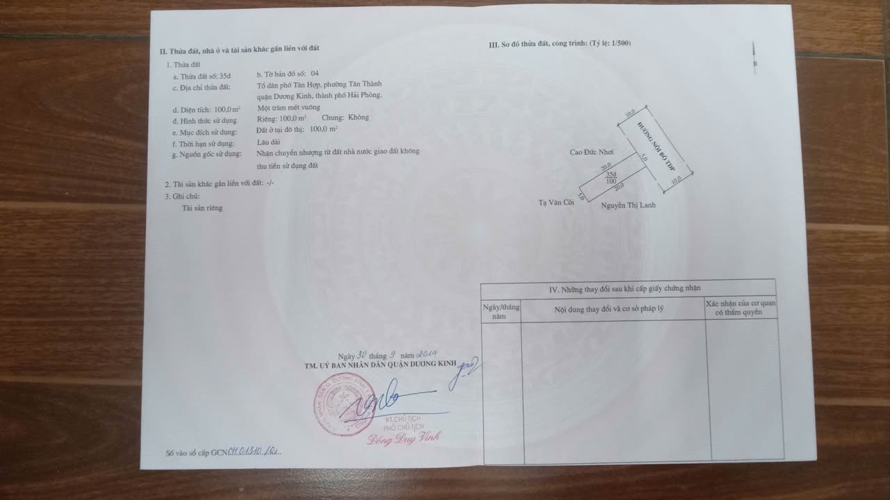 Đất Nền Tân Thành – Dương Kinh 100m² – Đường 10m, Giá 2.9 Tỷ