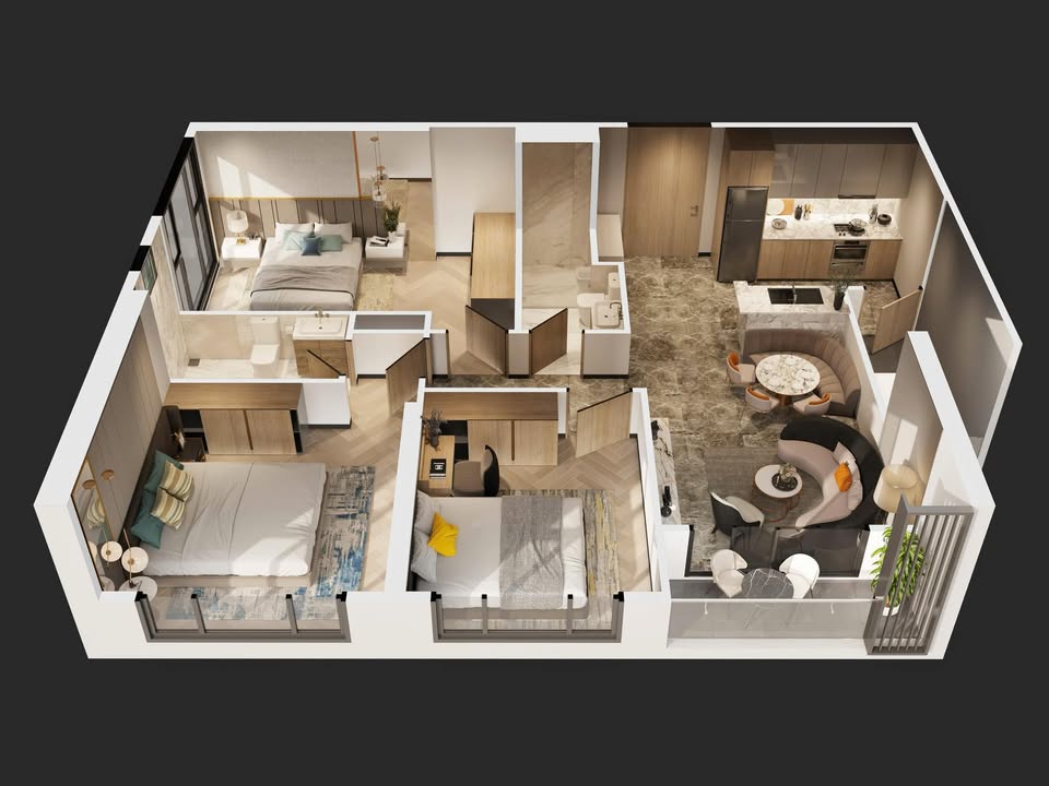 Căn hộ Masterise West Heights Nam Từ Liêm 74m² - Tầng cao view đẹp!