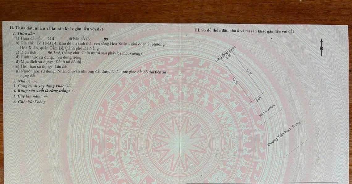 Đất nền Trần Nam Trung, Cẩm Lệ 96.3m² - Vị trí vàng kinh doanh!