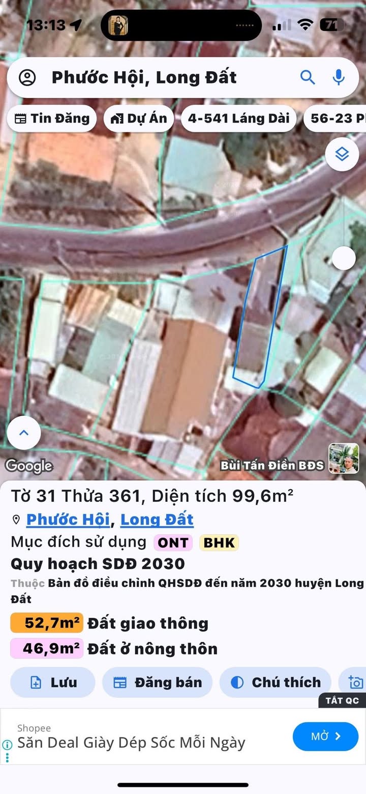 Đất nền Phước Hội, Đất Đỏ 99.6m² giá 1.2 tỷ - Sổ đỏ chính chủ!