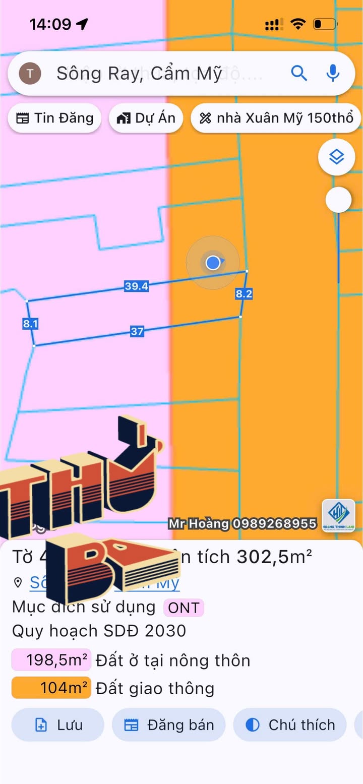 Nhà Mặt Tiền Đường ĐT 765, Sông Ray, Đồng Nai - 302m² Kinh Doanh/Ở