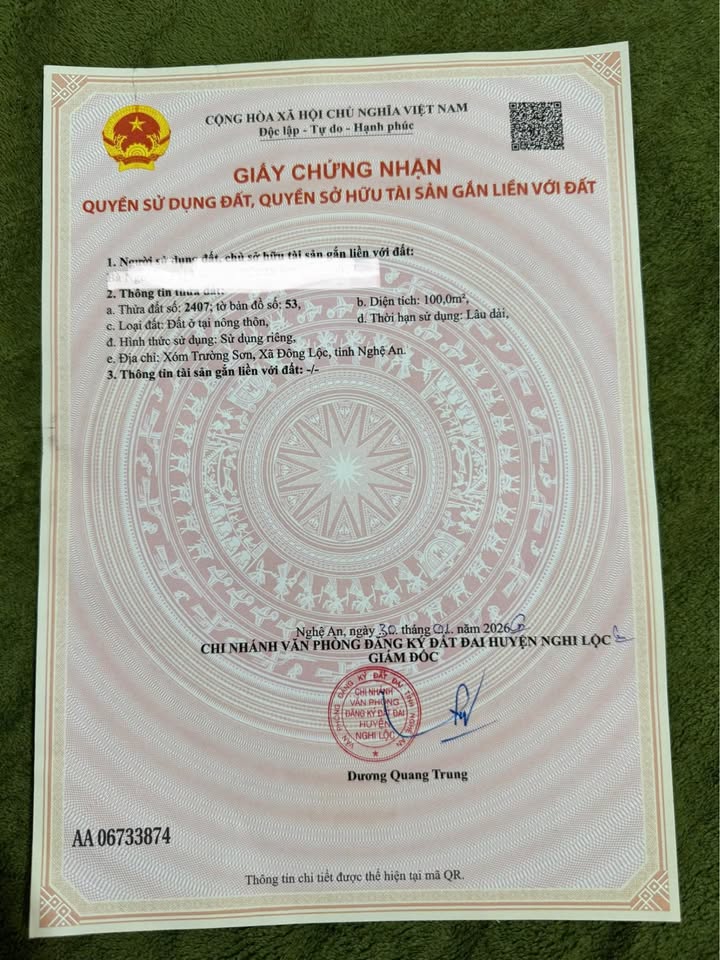 Đất nền Thịnh Trường, Nghi Lộc 100m² - Tiềm năng tăng giá!