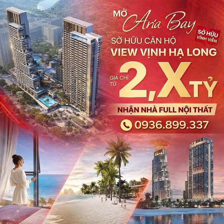 Apartment ARIABAY Ha Long 51m² gia thoa thuan View dep