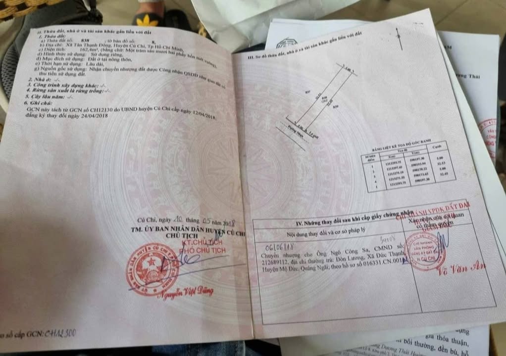 Đất nền Củ Chi 162m² giá 2.4 tỷ - Sổ đỏ chính chủ