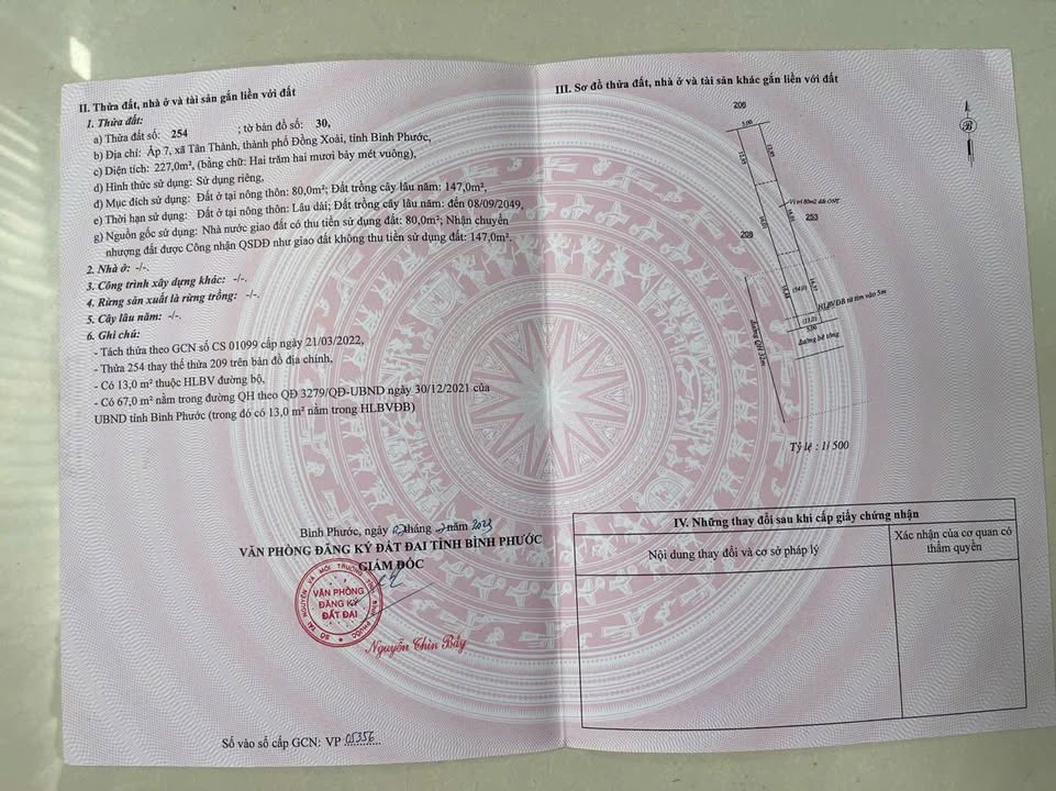 Đất Nền Mặt Tiền Vành Đai Phía Nam Hớn Quản - 210m² Giá 579 Triệu