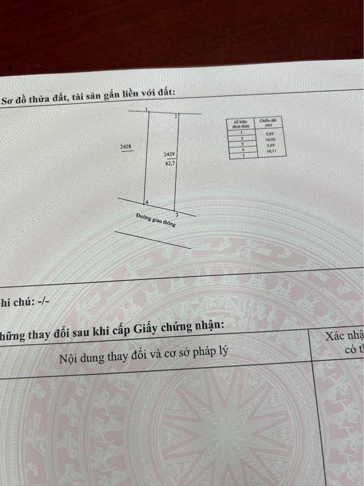 Đất nền Phú Xá, Thái Nguyên 83m² - Mặt tiền 5.05m, Hướng Nam, Sẵn Sổ Đỏ