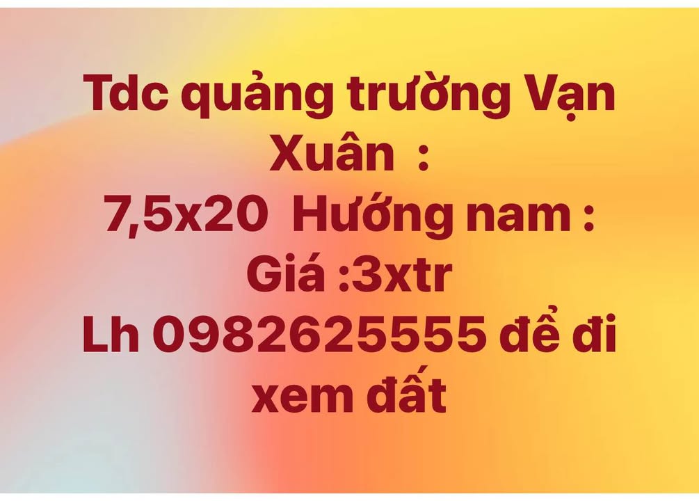 Đất Vàng Quảng Trường Vạn Xuân, Sông Công - 150m² Hướng Nam Giá 3 Tỷ