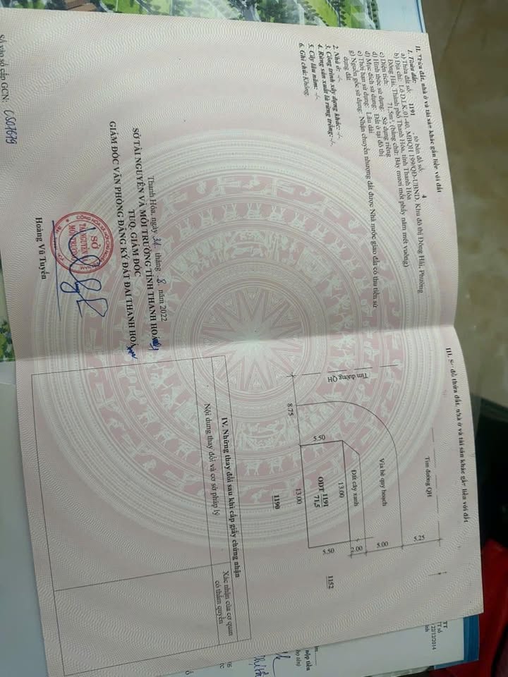 Đất nền Đông Hải, TP Thanh Hóa 199m² - Sổ đỏ chính chủ, sang tên ngay!