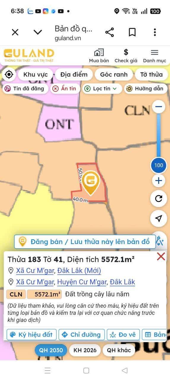 Đất nền Cư M'gar Đắk Lắk 1800m² 1.35 tỷ - 3 mặt tiền cực hiếm!