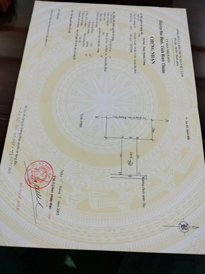 Bán Đất Nền 500m² Hàm Thuận Bắc - Chính Chủ, Mặt Tiền Đường Nhựa