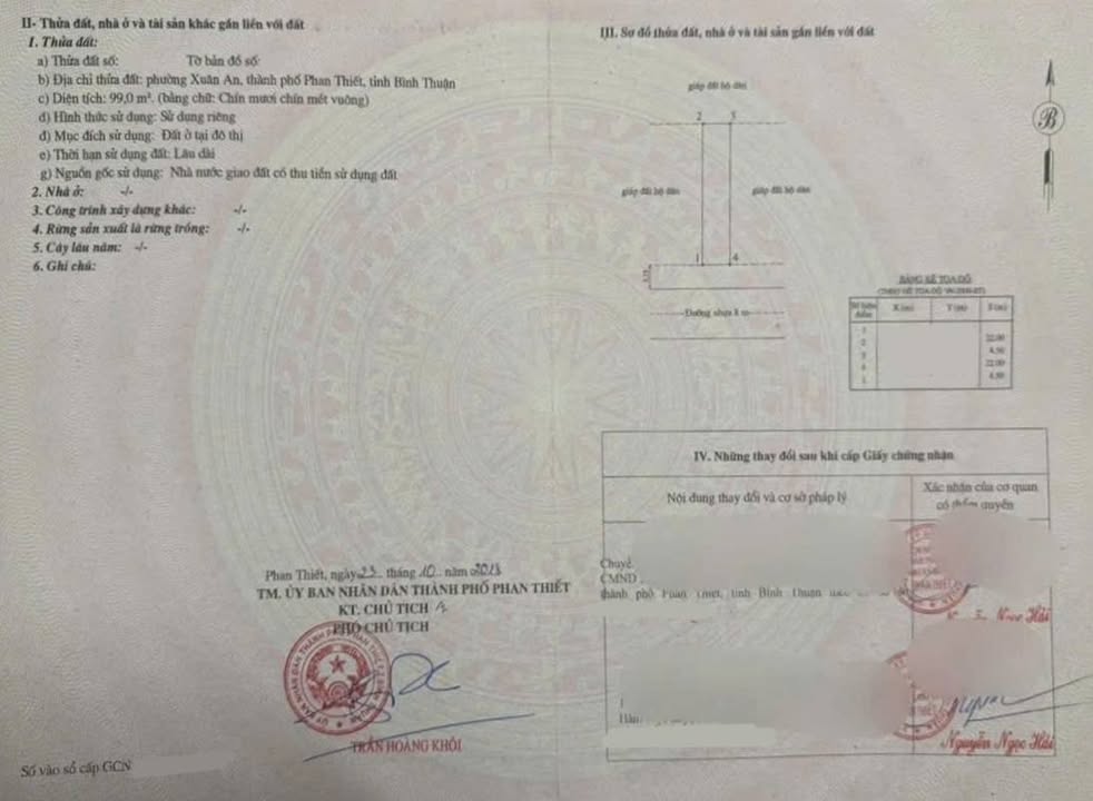 Đất nền KDC Bắc Xuân An, Hàm Thắng, 99m² - Sổ đỏ chính chủ!