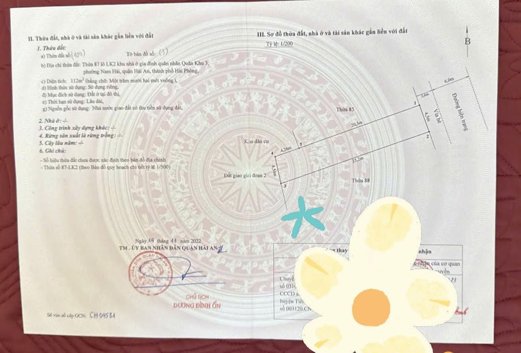 Bán Đất Vàng 112m² Quận Hải An, Hải Phòng - Sổ Đỏ Chính Chủ